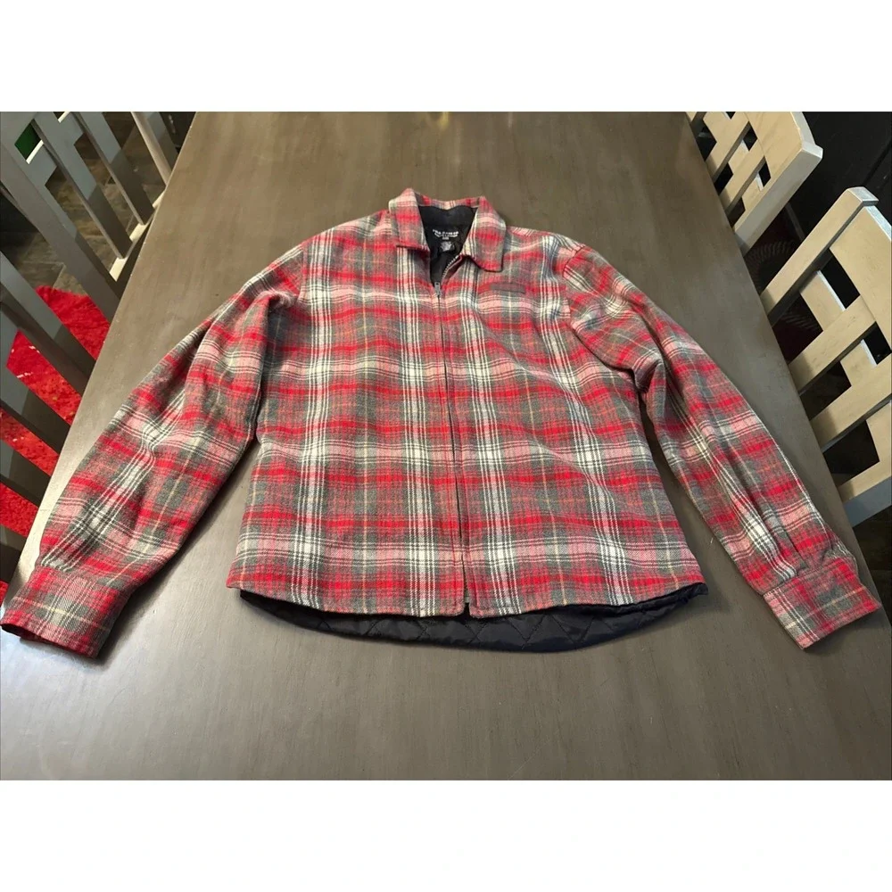 Polo Ralph Lauren  Jean Co Flannel Shirt Jacket Shacket Heavyweight Vintage L